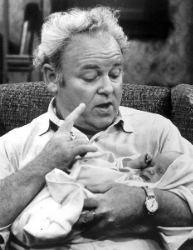 Love him or hate him, everyone watched Archie Bunker. Photo Credit: Wiki Commons (Public Domain).